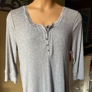 Old Navy: Grey Ribbed Tee, Size XXL